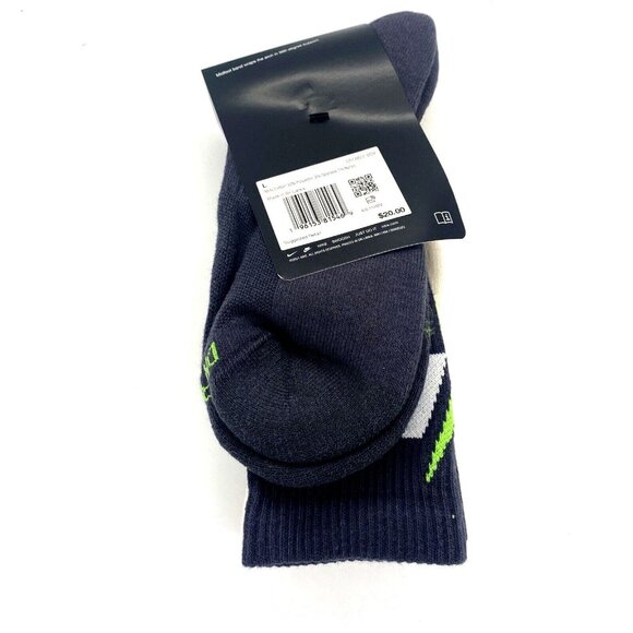 Men's Nike Everyday Plus Cushioned 3-Pack Crew Socks (8-12) Olive White Gray - Picture 3 of 3